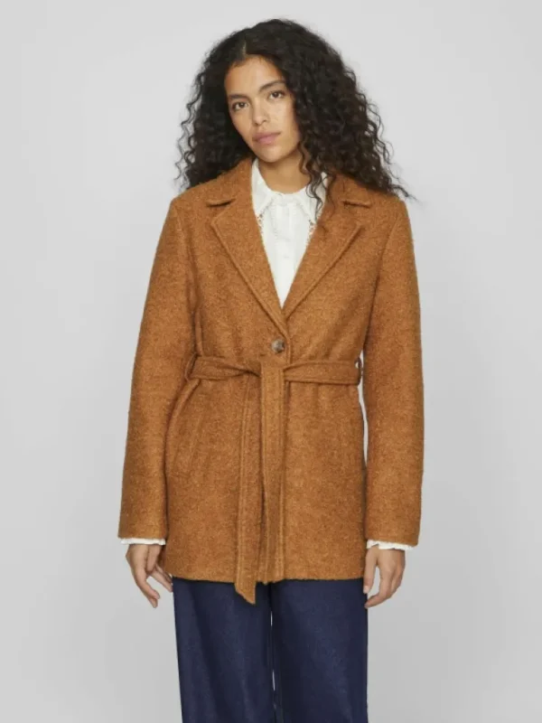 VILA Jackets & Coats^BELTED BUTTON JACKET