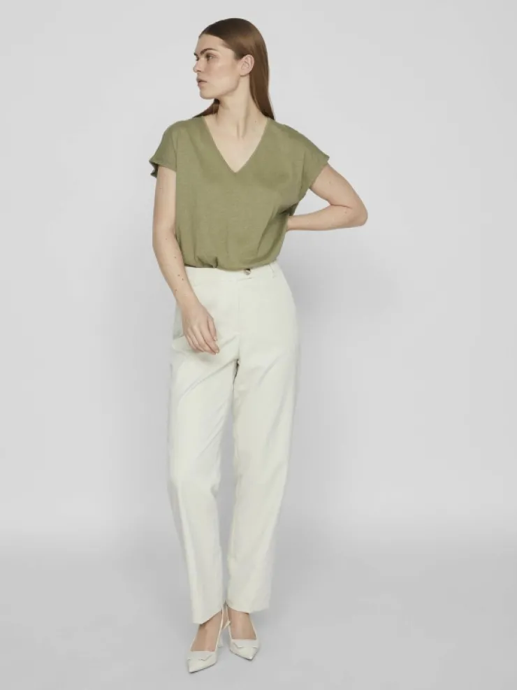 VILA Tops & T-shirts^CAP SLEEVED V-NECK TOP