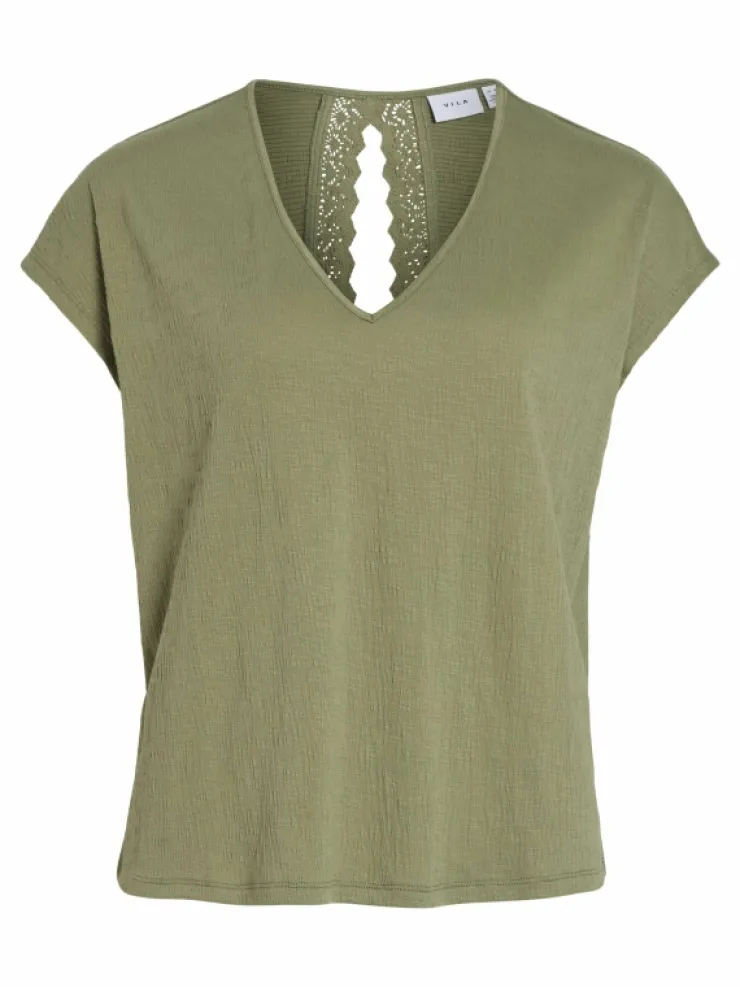 VILA Tops & T-shirts^CAP SLEEVED V-NECK TOP