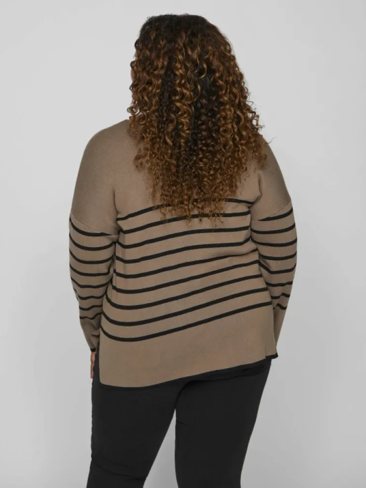 VILA Knitwear^CURVE - V-NECK PULLOVER
