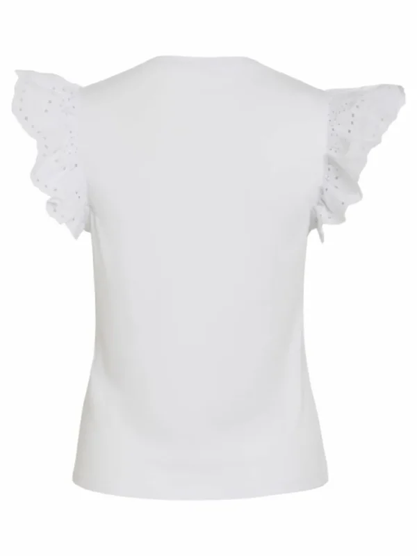 VILA Tops & T-shirts^EMBROIDERED CAP SLEEVE TOP