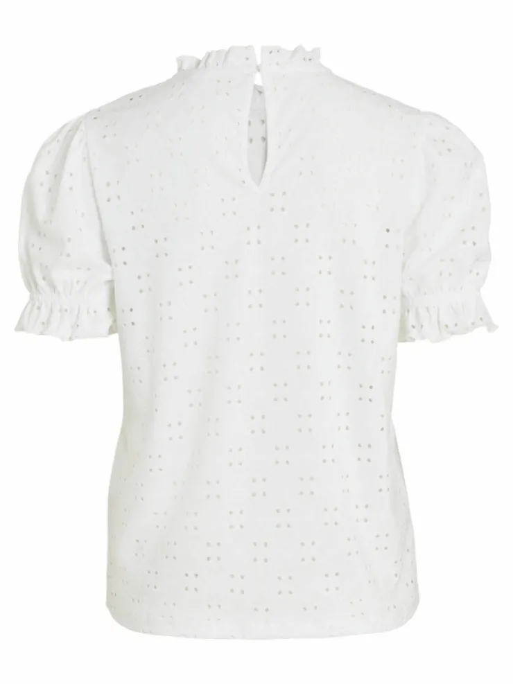 VILA Tops & T-shirts^EMBROIDERED SHORT SLEEVED TOP