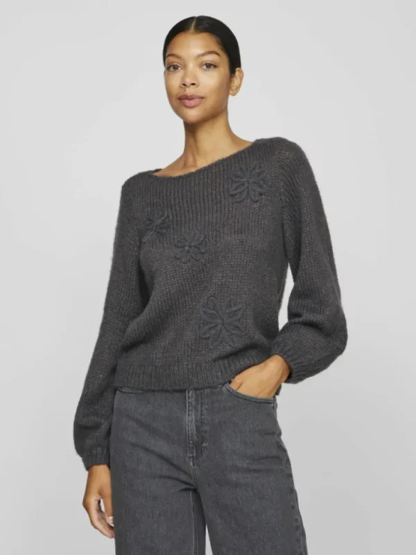 VILA Knitwear^FLORAL KNITTED PULLOVER