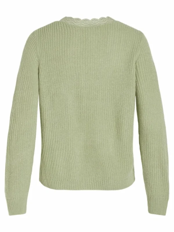 VILA Knitwear | Tops & T-shirts^LACE NECK KNITTED PULLOVER