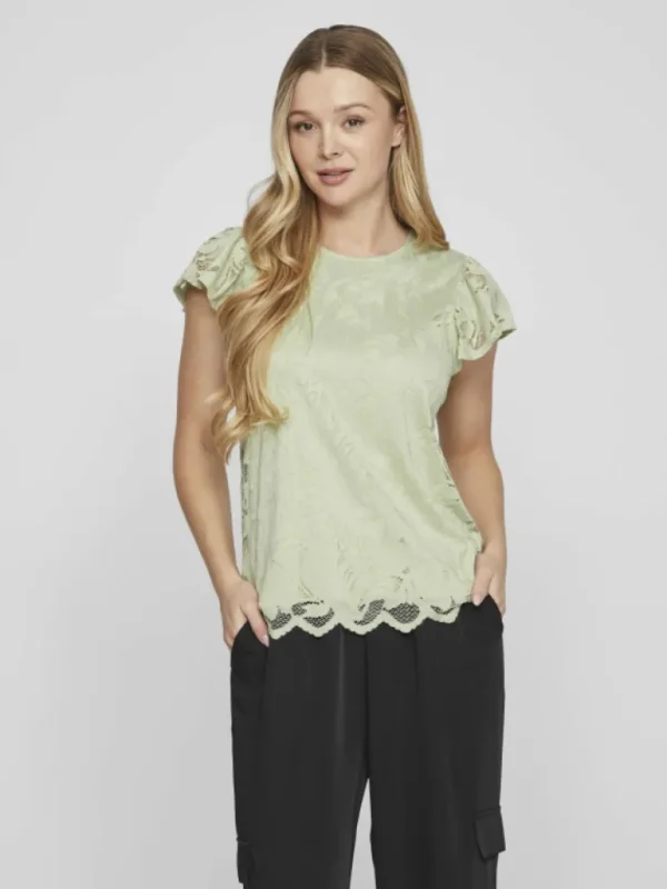 VILA Tops & T-shirts^LACE SHORT SLEEVED TOP