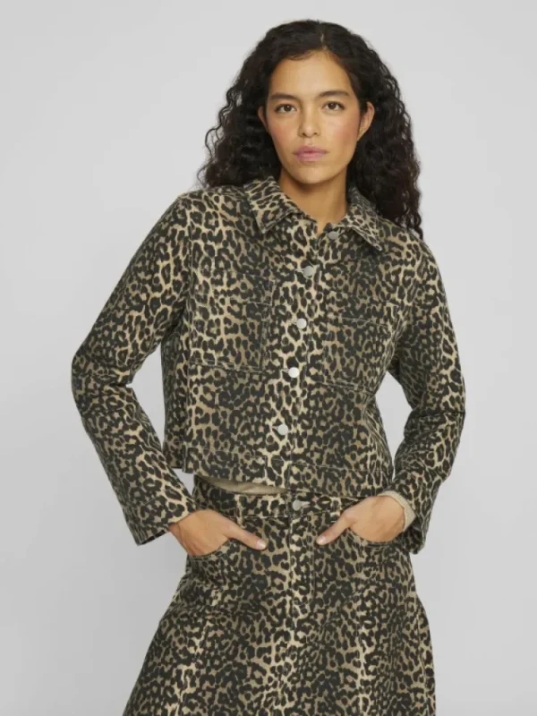 VILA Jackets & Coats^LEOPARD PRINT JACKET