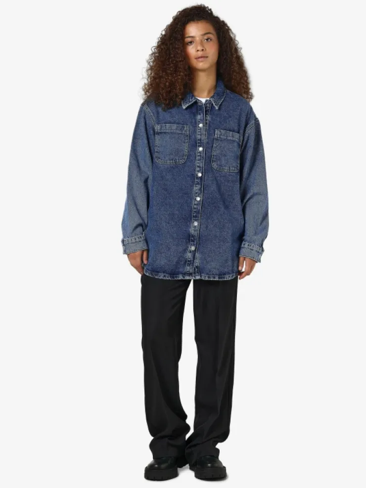 VILA Shirts^LONG DENIM SHIRT