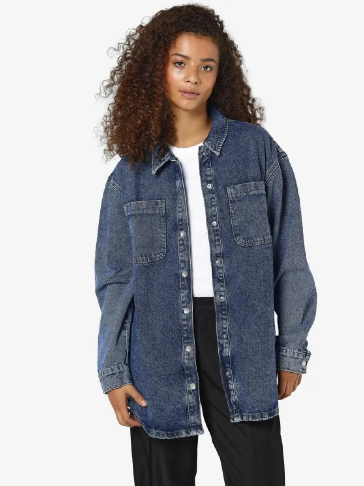 VILA Shirts^LONG DENIM SHIRT