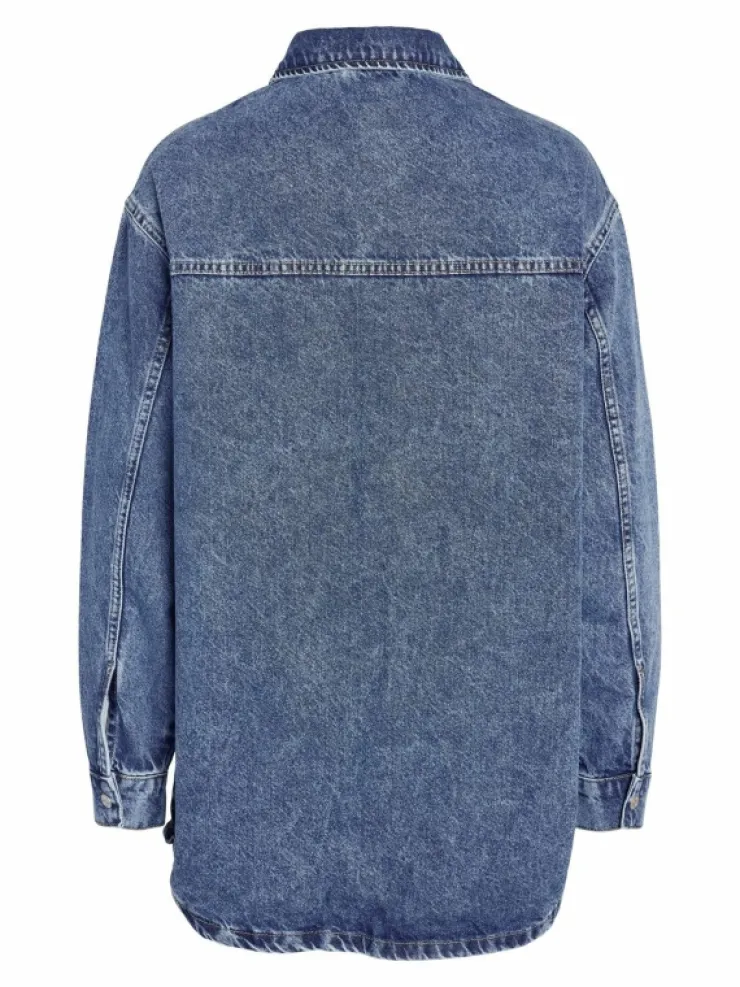 VILA Shirts^LONG DENIM SHIRT