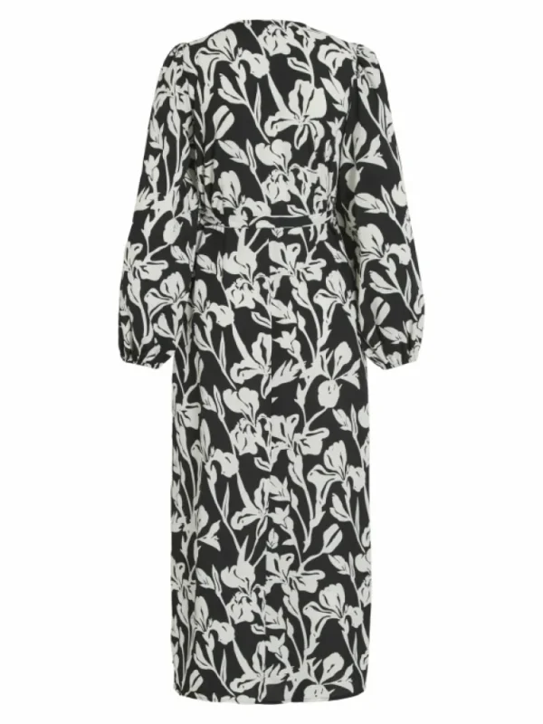 VILA Dresses^LONG SLEEVED MIDI WRAP DRESS