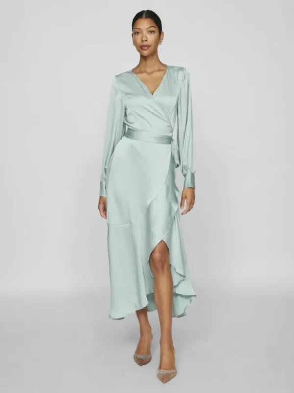 VILA Dresses^LONG SLEEVED WRAP DRESS
