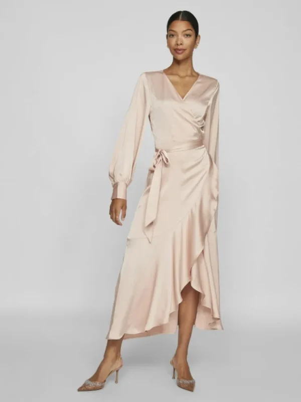 VILA Dresses^LONG SLEEVED WRAP DRESS