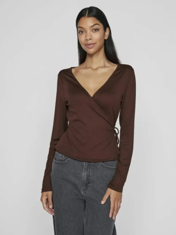 VILA Tops & T-shirts^LONG SLEEVED WRAP TOP
