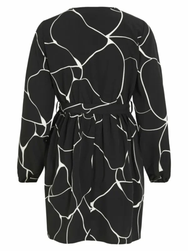 VILA Dresses^PATTERNED LONG SLEEVED WRAP DRESS