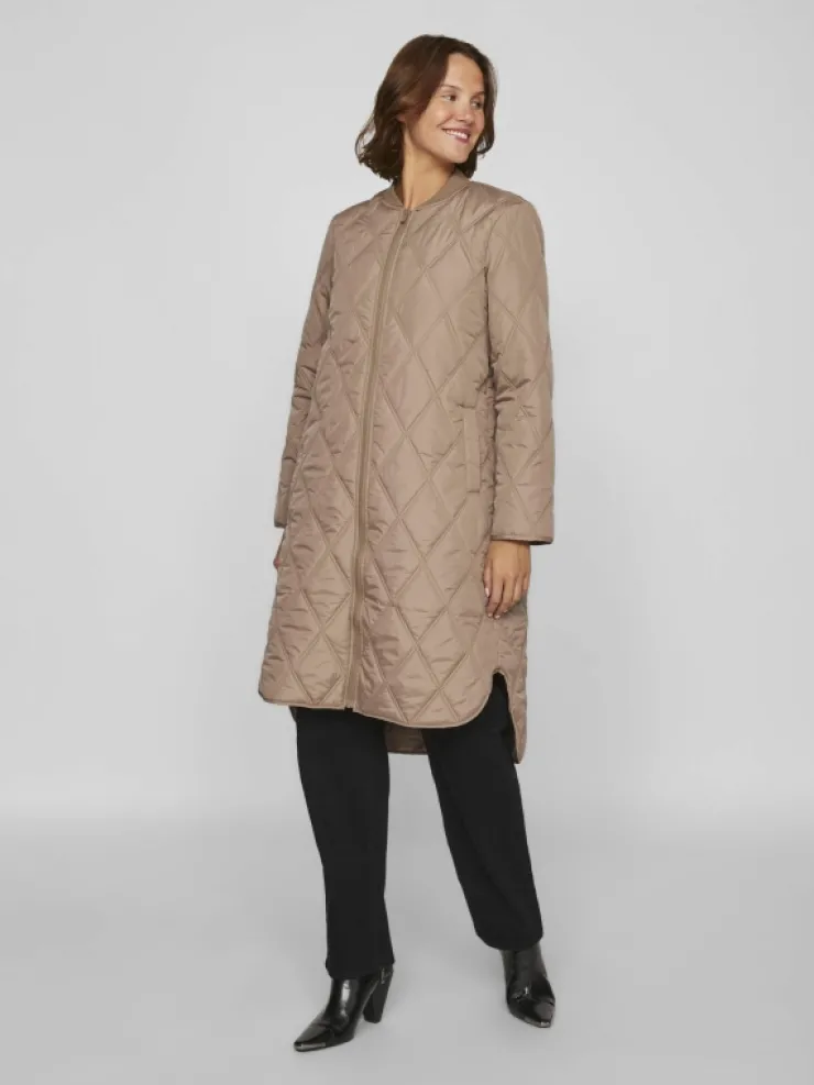VILA Jackets & Coats^QUILTED ZIPPER COAT