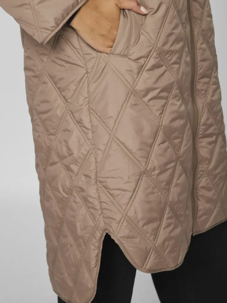 VILA Jackets & Coats^QUILTED ZIPPER COAT