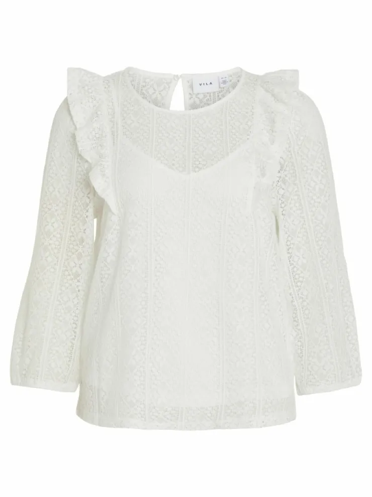 VILA Tops & T-shirts^RUFFLE 3/4 SLEEVED BLOUSE