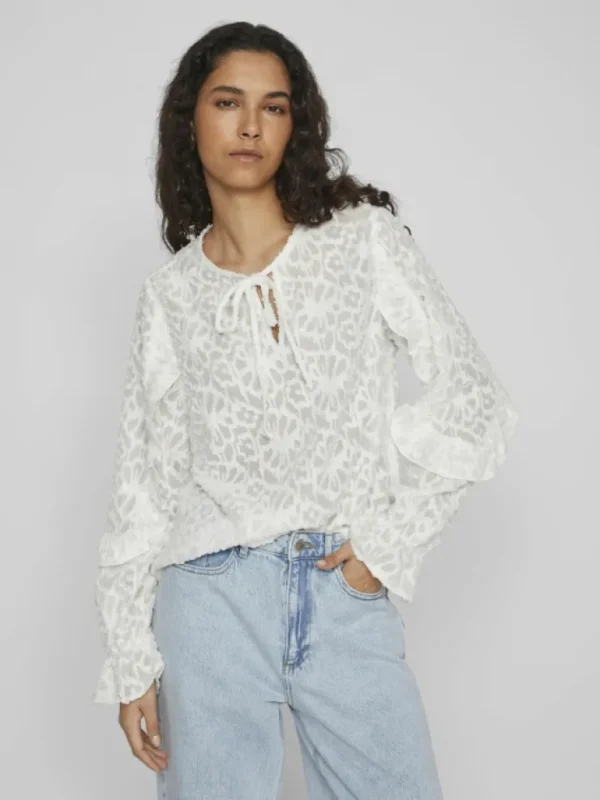 VILA Tops & T-shirts^RUFFLE LONG SLEEVED TOP