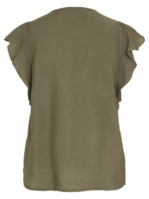 VILA Tops & T-shirts^RUFFLE SHORT SLEEVED TOP