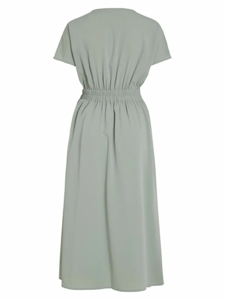 VILA Dresses^SHORT SLEEVED BUTTONED MIDI DRESS