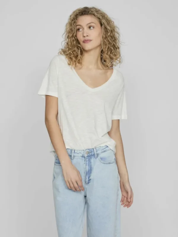 VILA Tops & T-shirts^SHORT SLEEVED V-NECK TOP