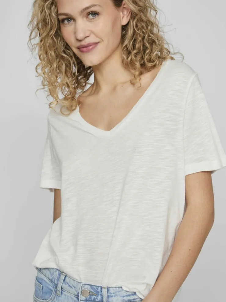 VILA Tops & T-shirts^SHORT SLEEVED V-NECK TOP