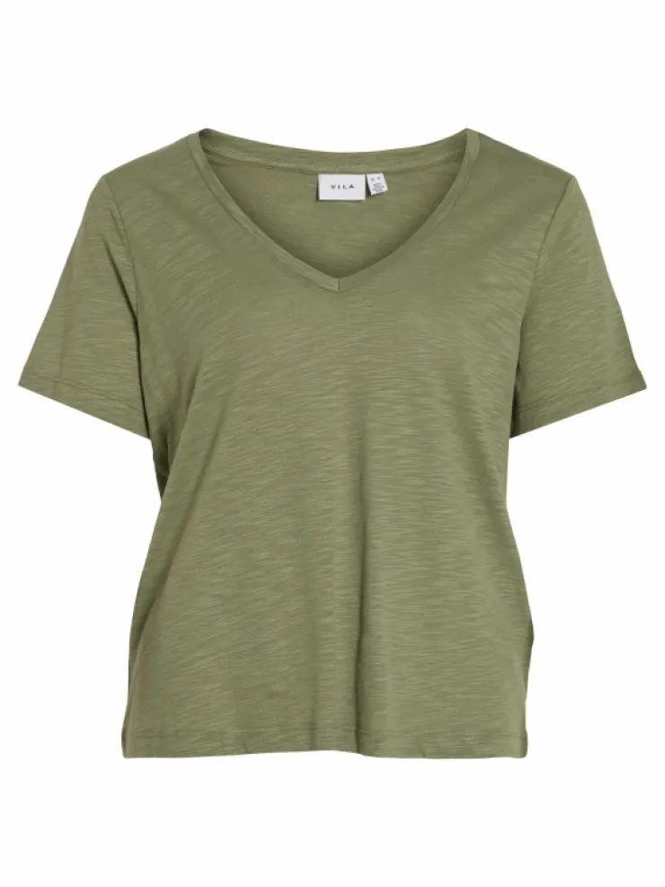 VILA Tops & T-shirts^SHORT SLEEVED V-NECK TOP