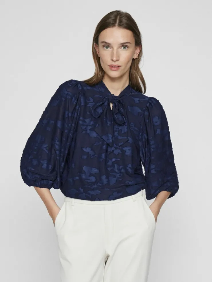 VILA Tops & T-shirts^TIE NECK 3/4 SLEEVED TOP