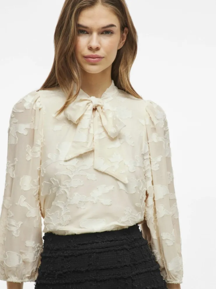 VILA Tops & T-shirts^TIE NECK 3/4 SLEEVED TOP