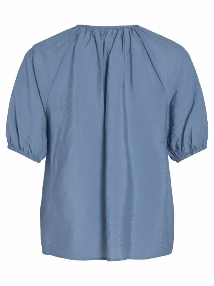 VILA Tops & T-shirts^TIE NECK SHORT SLEEVED TOP