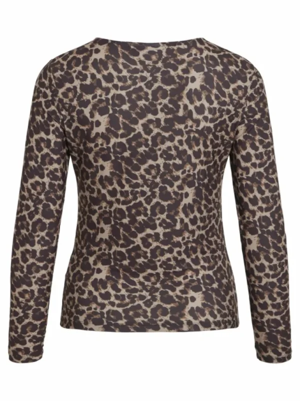 VILA Tops & T-shirts^VILEOA LEOPARD PRINT LONG SLEEVED TOP