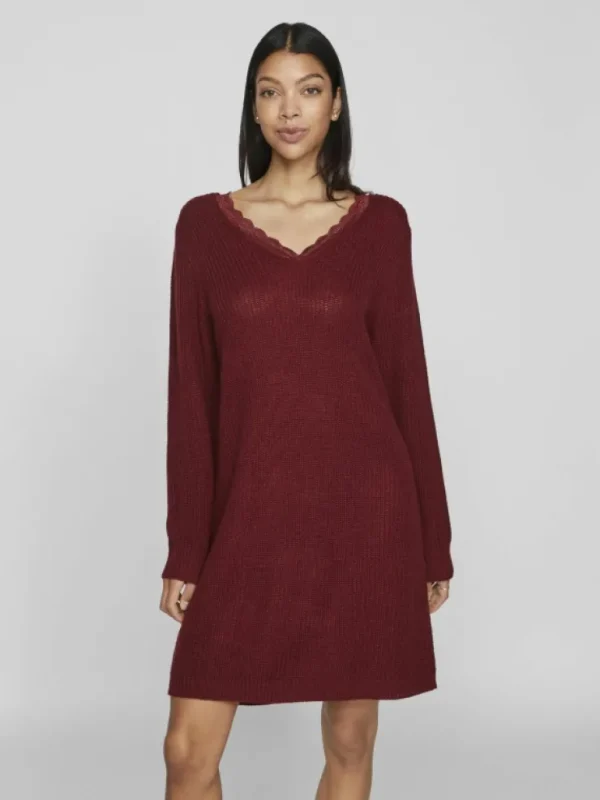 VILA Dresses | Knitwear^V-NECK KNITTED DRESS