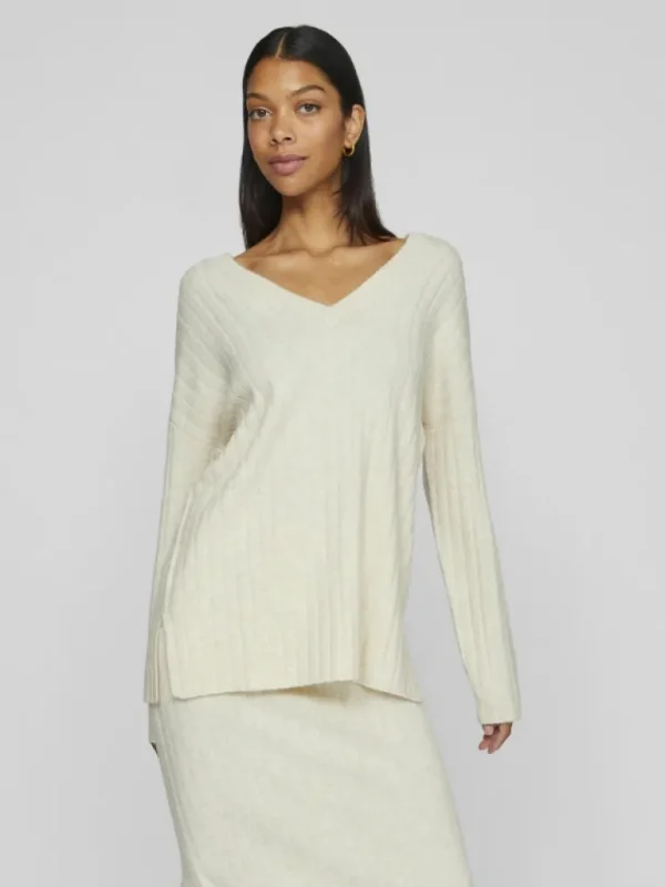 VILA Knitwear^V-NECK KNITTED PULLOVER