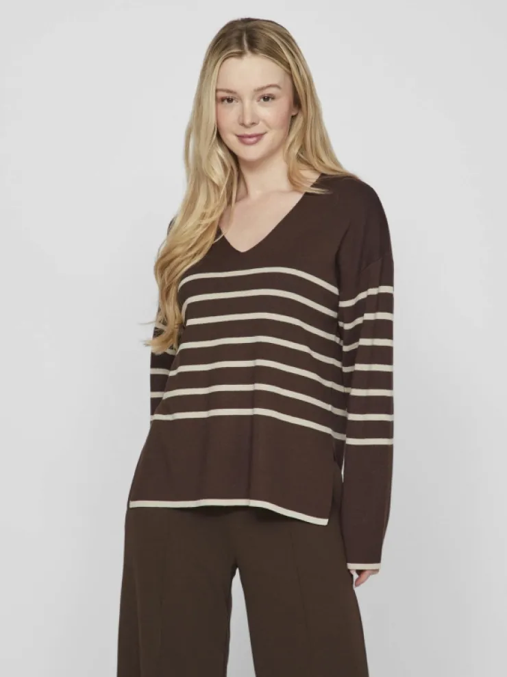 VILA Knitwear^V-NECK KNITTED PULLOVER