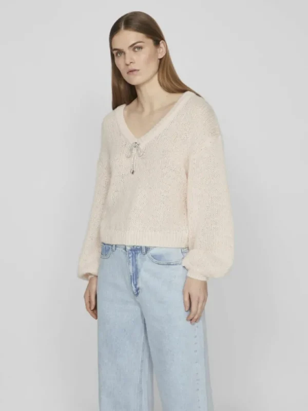 VILA Knitwear^V-NECK KNITTED PULLOVER
