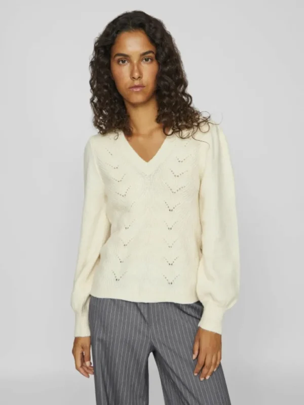 VILA Knitwear^V-NECK KNITTED PULLOVER