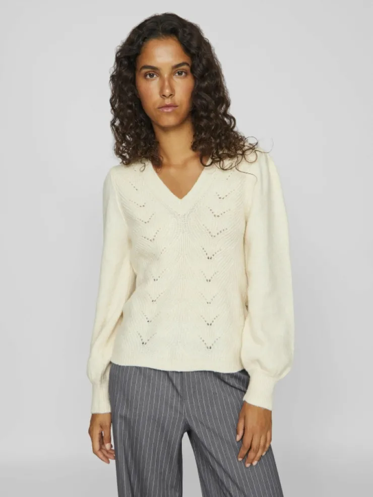 VILA Knitwear^V-NECK KNITTED PULLOVER