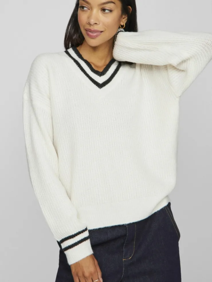 VILA Knitwear^V-NECK KNITTED PULLOVER