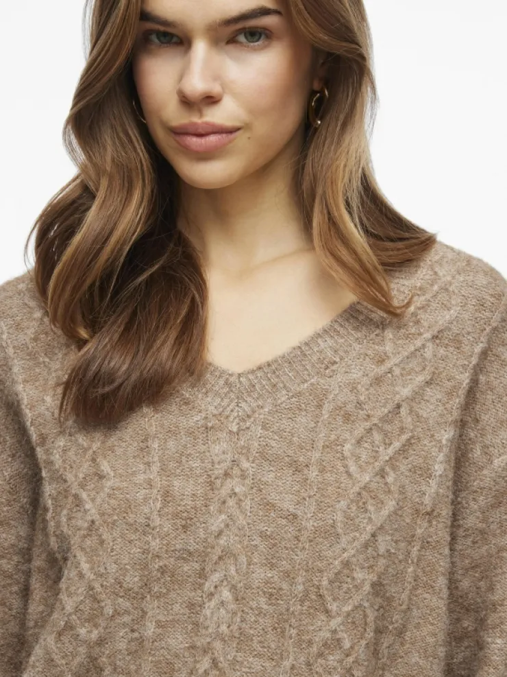 VILA Knitwear^V-NECK KNITTED PULLOVER