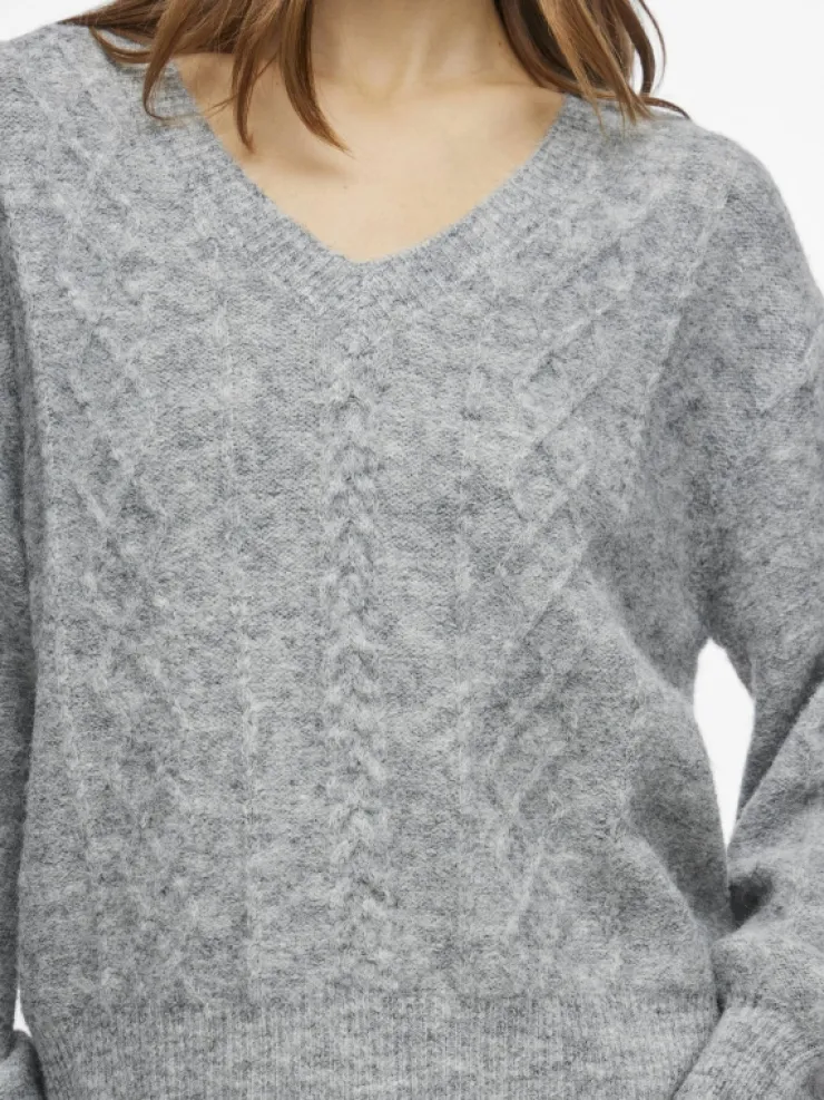 VILA Knitwear^V-NECK KNITTED PULLOVER