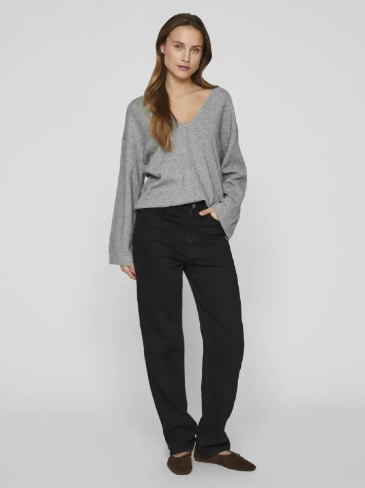 VILA Knitwear^V-NECK KNITTED PULLOVER