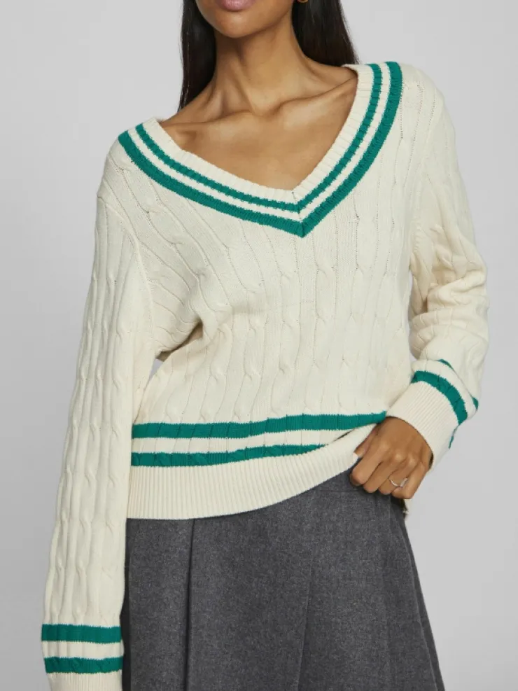 VILA Knitwear^V-NECK KNITTED PULLOVER