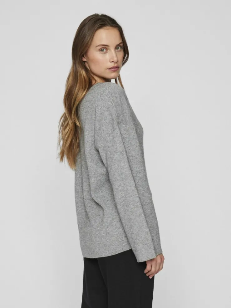 VILA Knitwear^V-NECK KNITTED PULLOVER