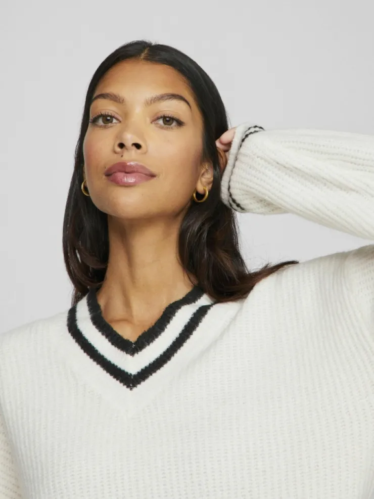 VILA Knitwear^V-NECK KNITTED PULLOVER