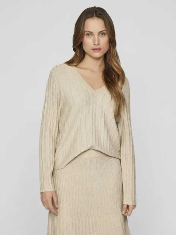 VILA Knitwear^V-NECK KNITTED TOP