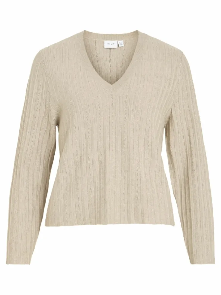 VILA Knitwear^V-NECK KNITTED TOP