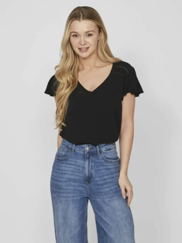 VILA Tops & T-shirts^V-NECK SHORT SLEEVED TOP