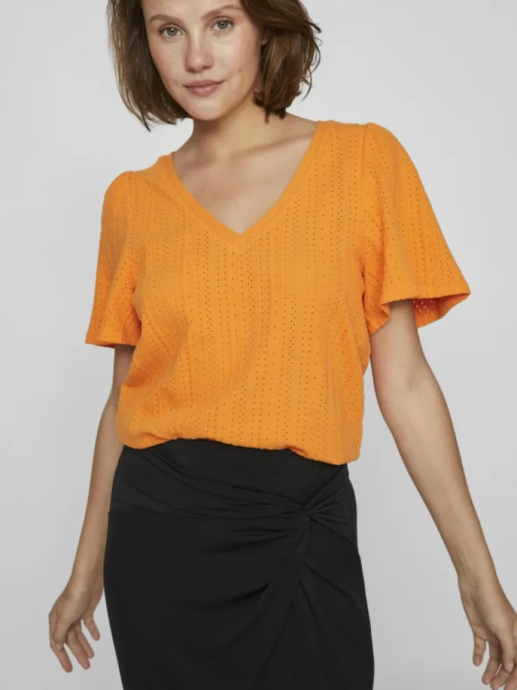 VILA Tops & T-shirts^V-NECK SHORT SLEEVED TOP