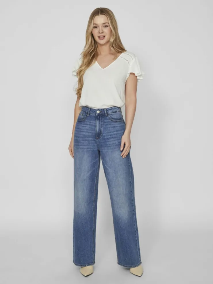 VILA Tops & T-shirts^V-NECK SHORT SLEEVED TOP