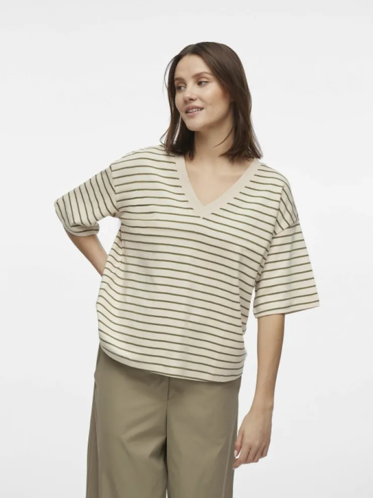 VILA Tops & T-shirts^V-NECK SHORT SLEEVED TOP